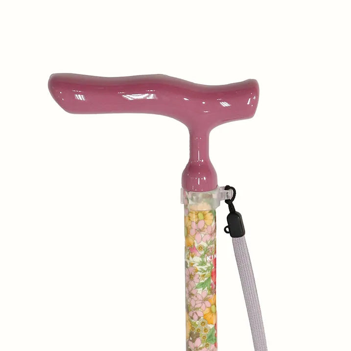 【伸縮】アルミ伸縮ステッキ リバティプリント GloriaFlowers