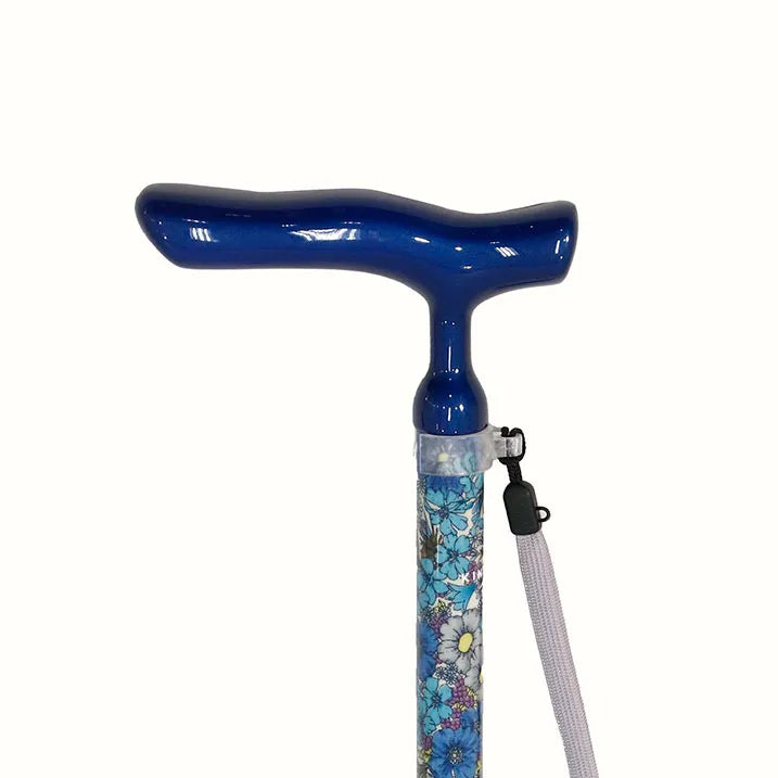 【伸縮】アルミ伸縮ステッキ リバティプリント GloriaFlowers