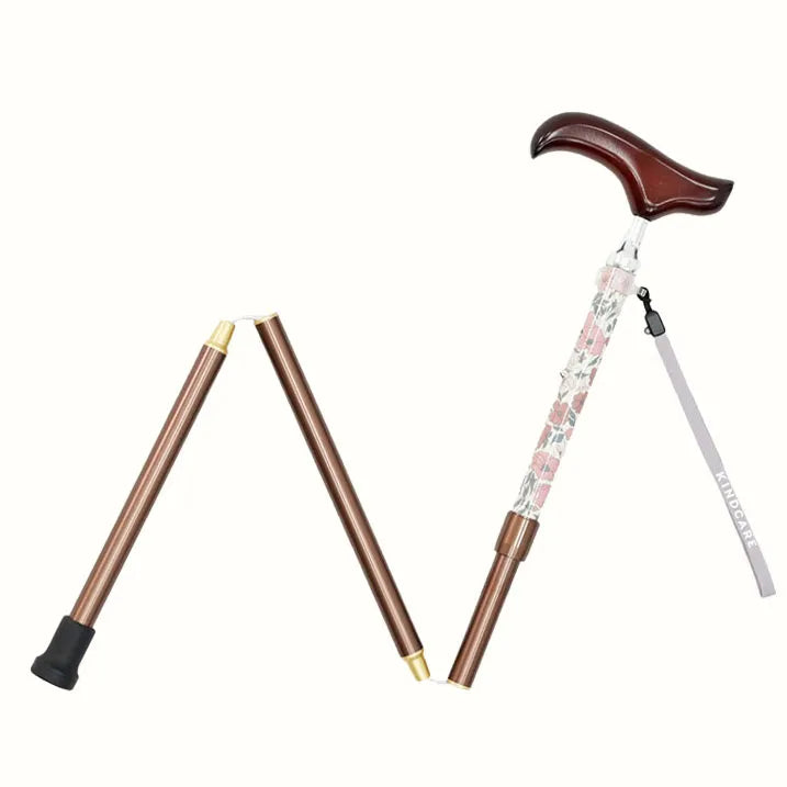 SLT Folding Walking Stick Liberty Print Poppy&amp;Daisy