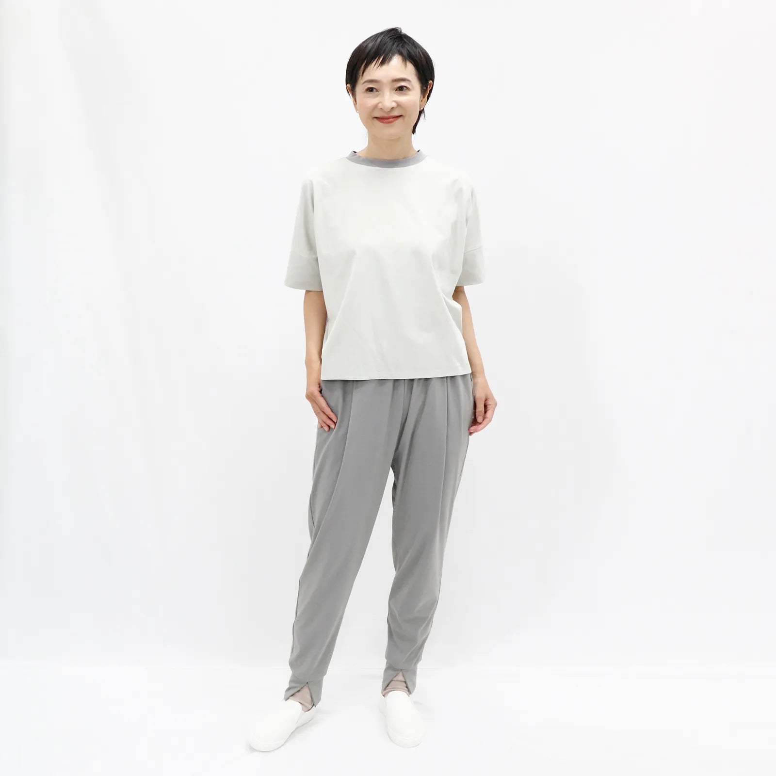 【UVカット機能・接触冷感】カラーブロッキングドルマンTシャツ