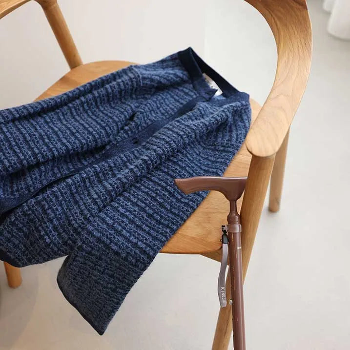 [Tweed-style knit with delicate glitter] Tweed knit jacket