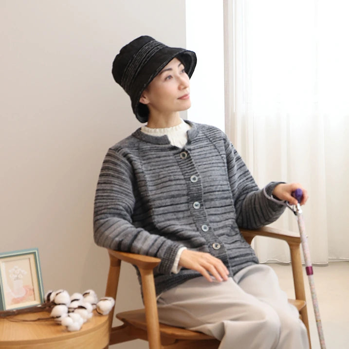 [Slimming effect ◎] Cable jacquard pullover