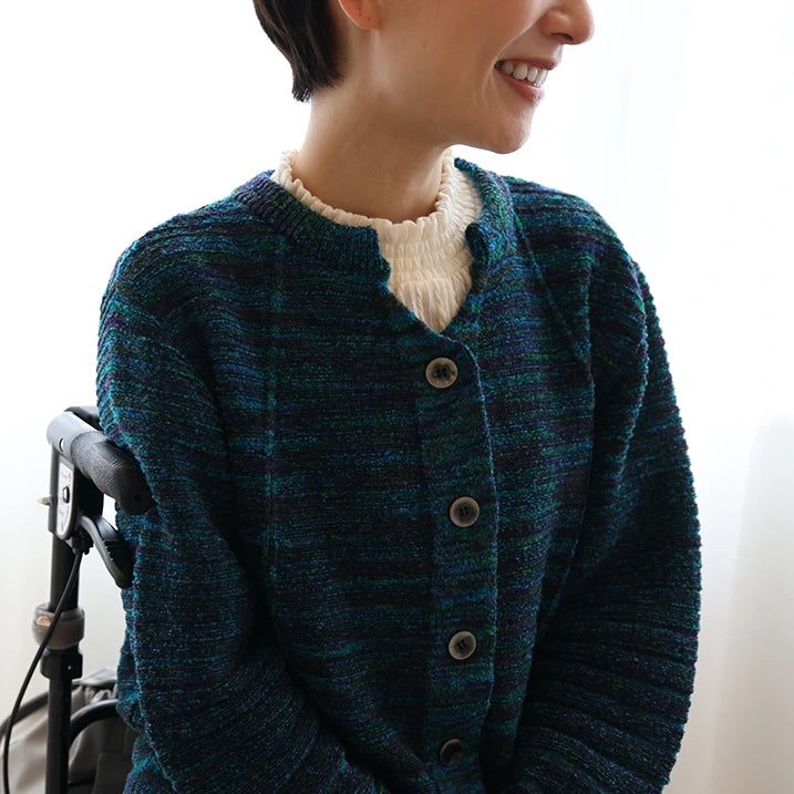 [Slimming effect ◎] Cable jacquard pullover