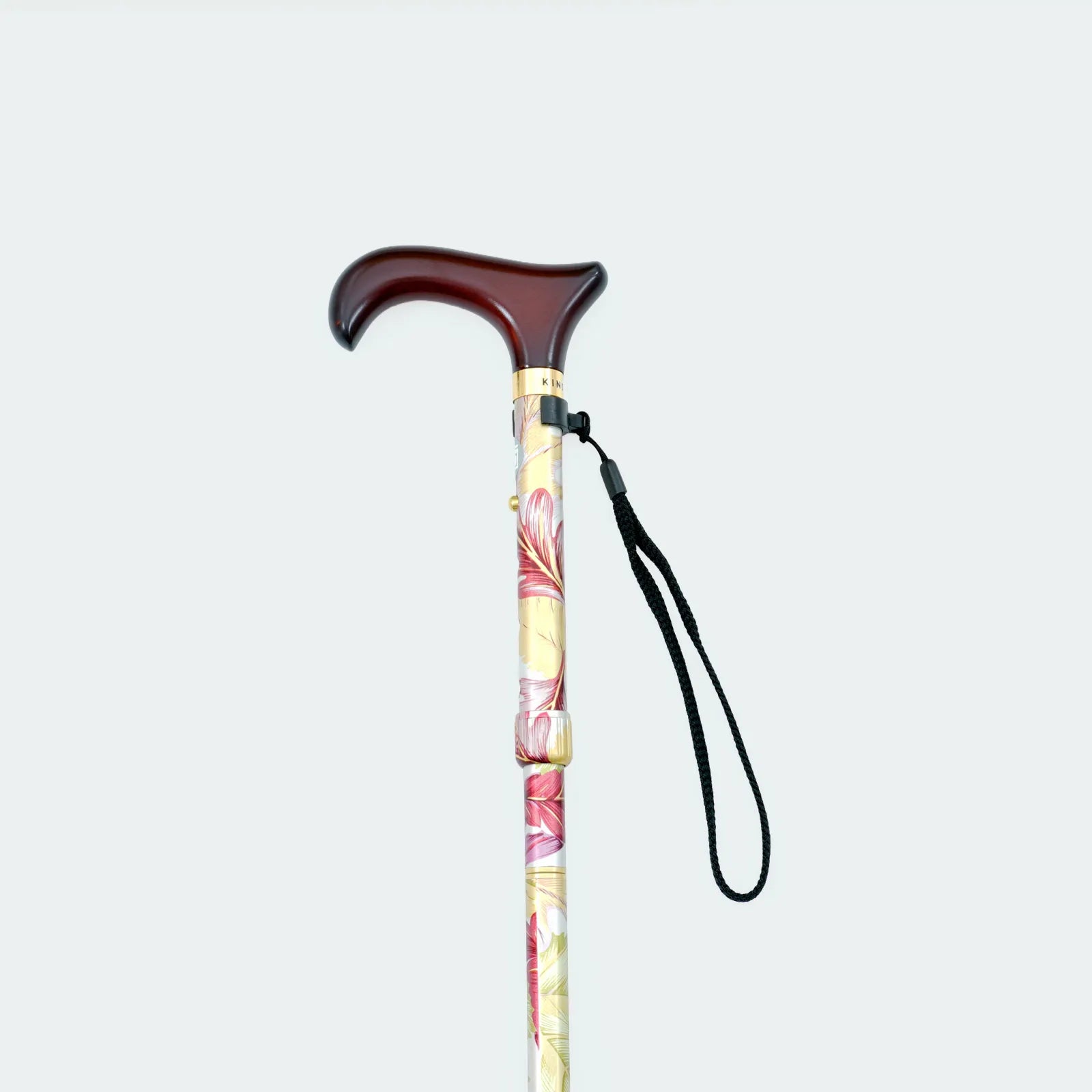 【伸縮＆折りたたみ・総柄】SLTステッキ アルミ リーフ柄