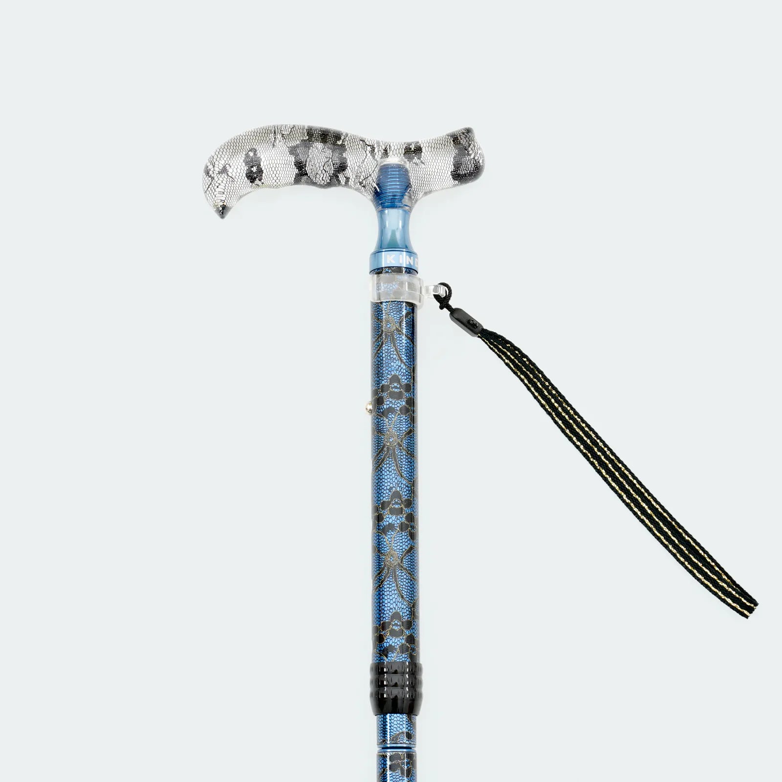 【伸縮＆折りたたみ・レース】エレガントステッキ レース花柄