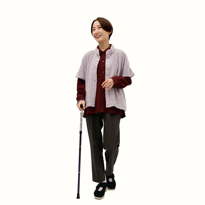 SLT Folding Walking Stick Liberty Print Poppy&amp;Daisy