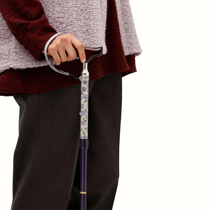 SLT Folding Walking Stick Liberty Print Poppy&amp;Daisy