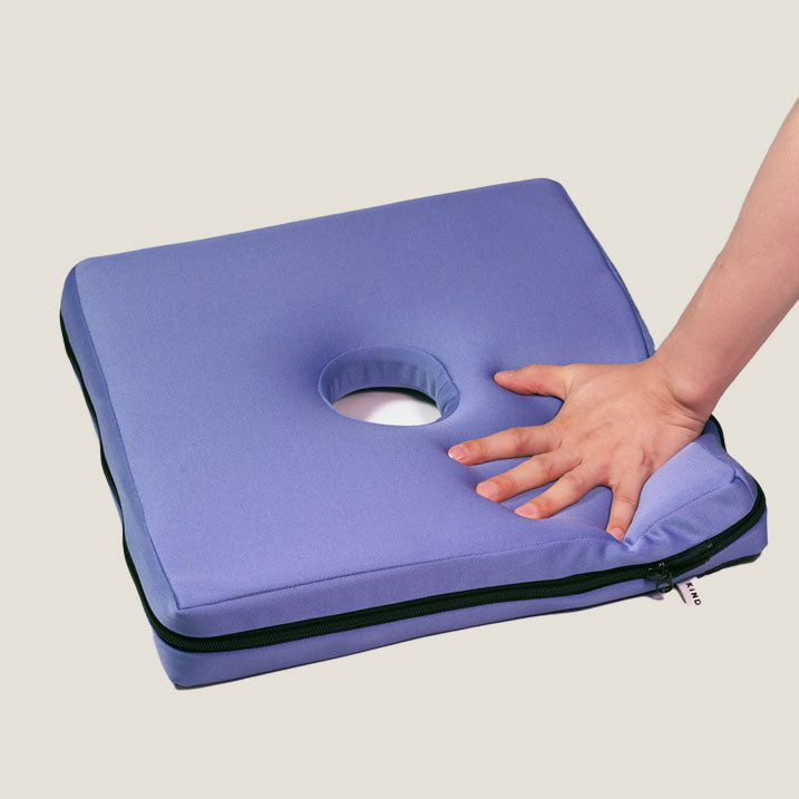 Washable low-resilience square seat cushion (with anti-slip)