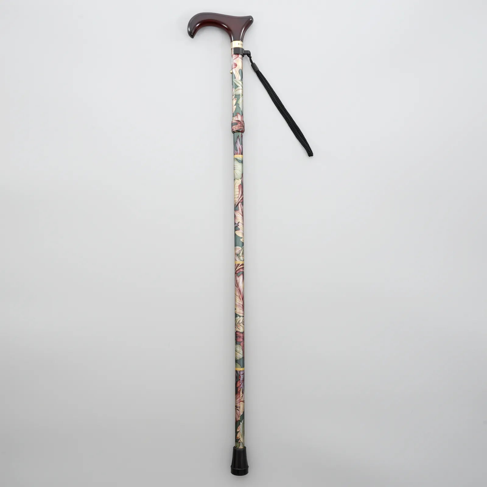 【伸縮＆折りたたみ・総柄】SLTステッキ アルミ リーフ柄