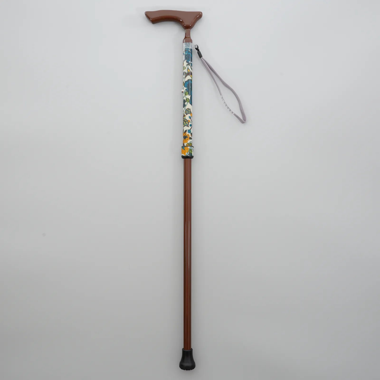 【超軽量の160g・伸縮・上柄】カーボン伸縮ステッキ リバティプリント Edna