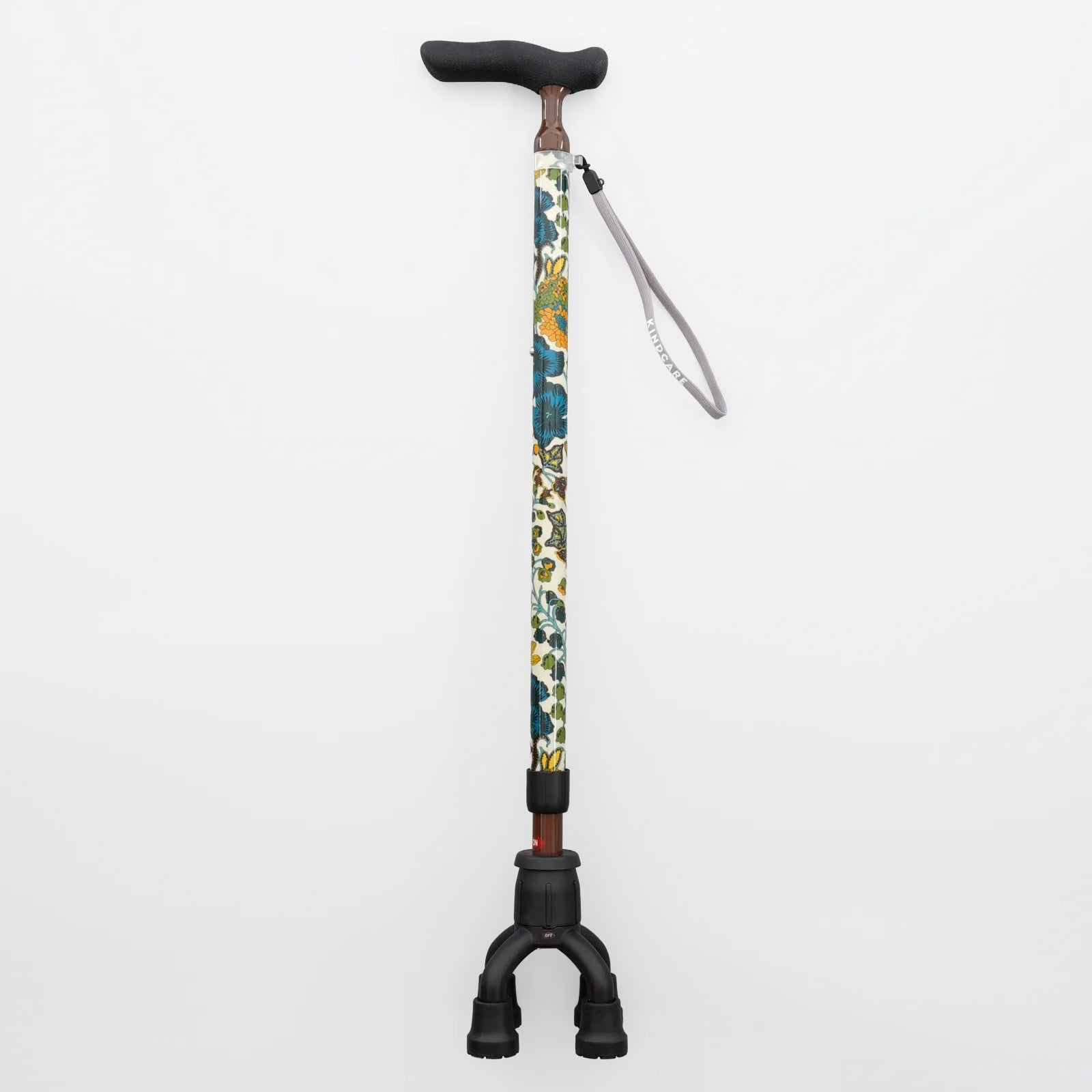 [Freestanding, Extendable, and Articulating] 4-Point Operation Cane, Liberty Print, Edna