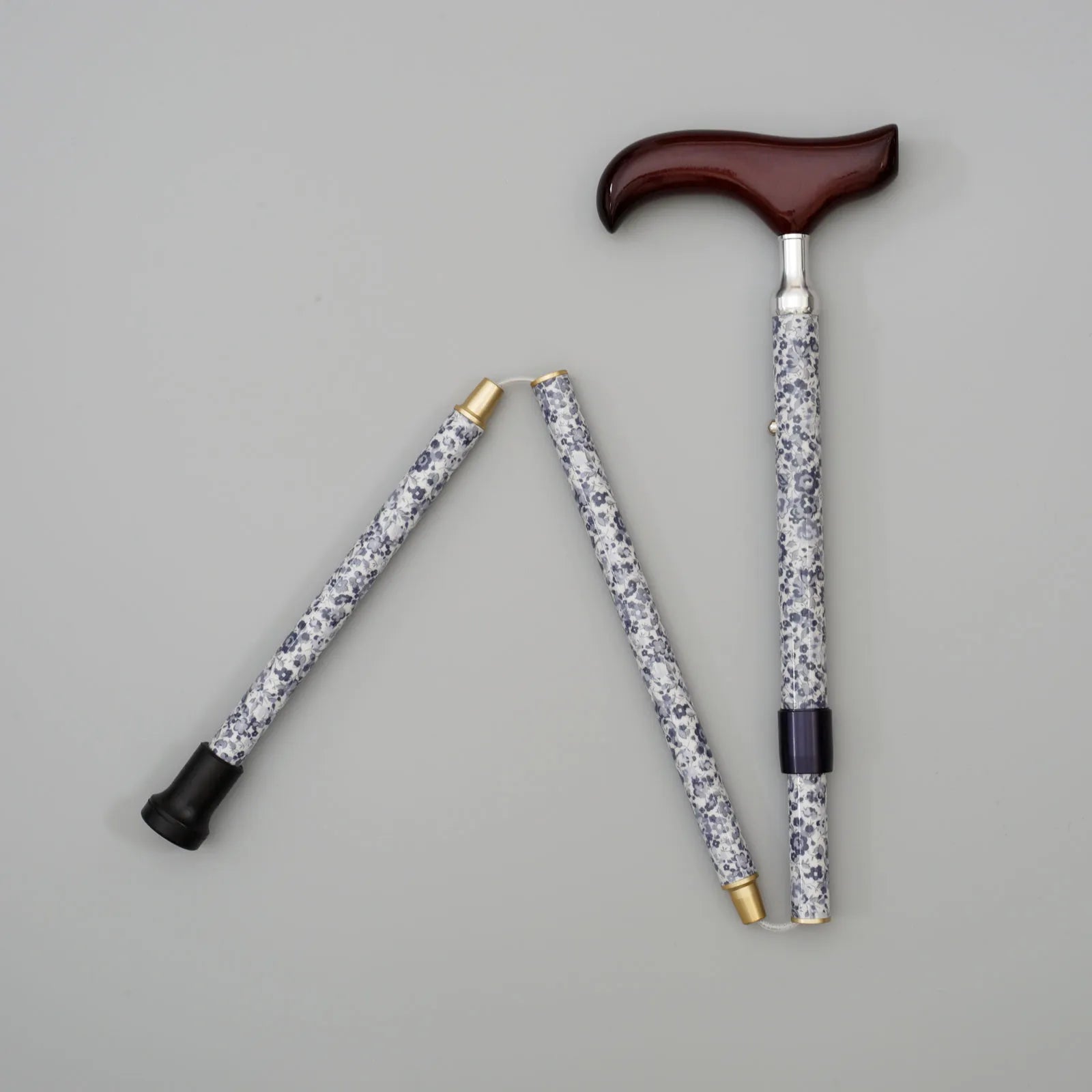 [Extendable &amp; Foldable, Top Handle] SLT Walking Stick, Liberty Print, Color, Slim Neck, Gloria Flowers