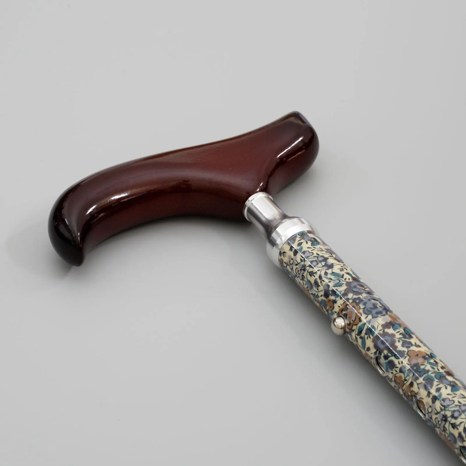 [Extendable &amp; Foldable, Top Handle] SLT Walking Stick, Liberty Print, Color, Slim Neck, Gloria Flowers