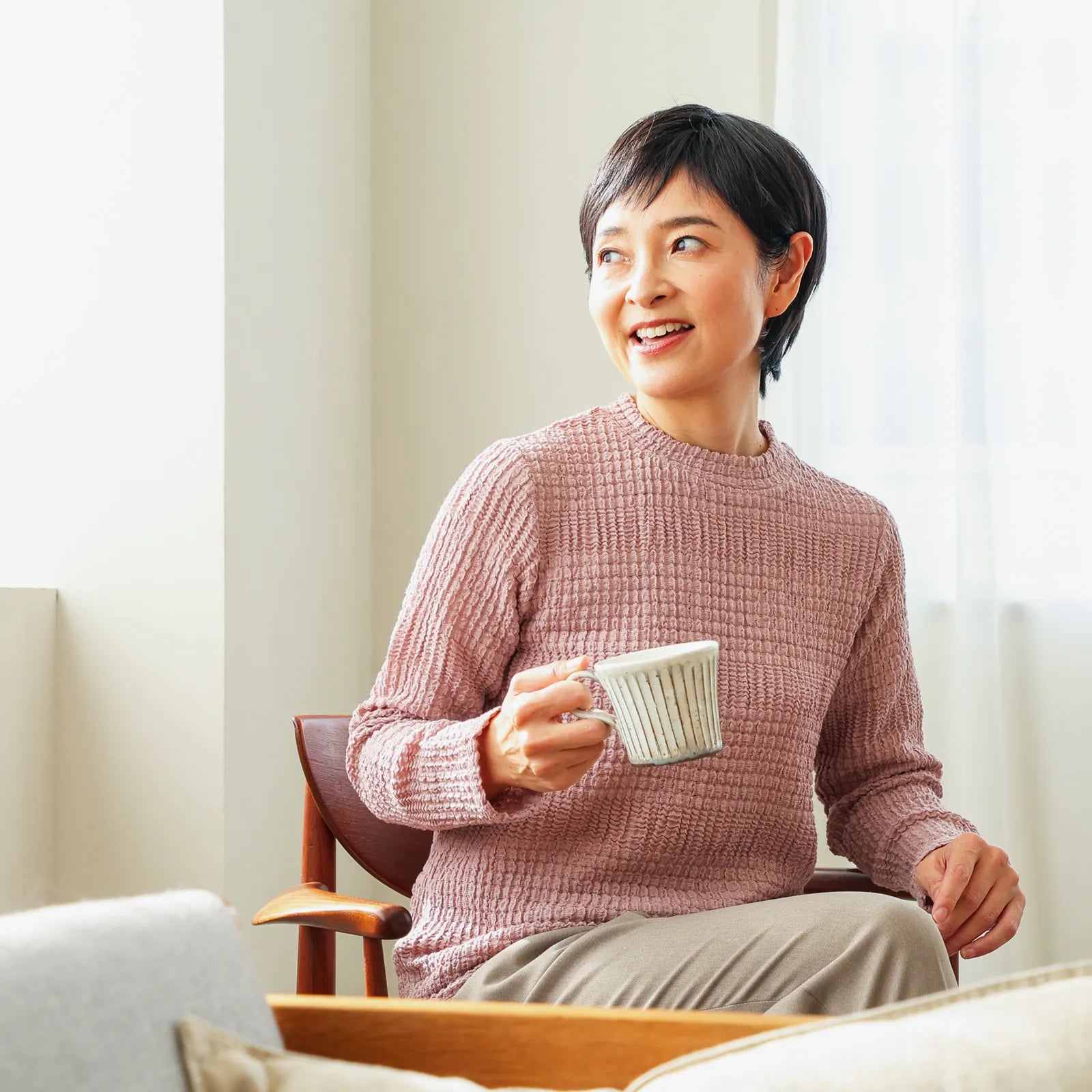 【大人のためのリラックススタイル】ランダムふくれプルオーバー