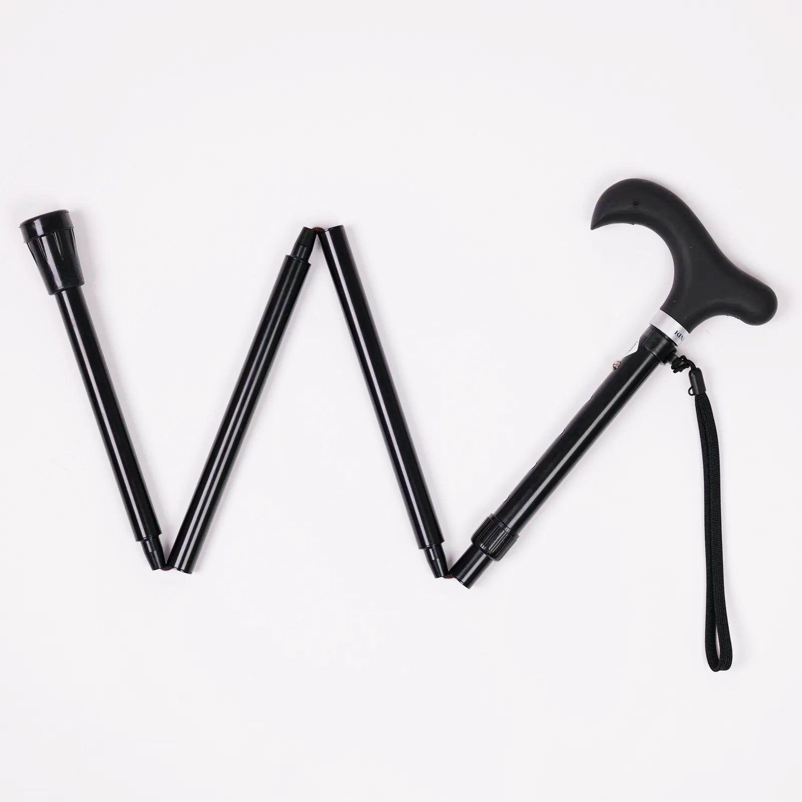 【伸縮＆折りたたみ・無地】とってもステッキ やわらかグリップ 伸縮折りたたみ