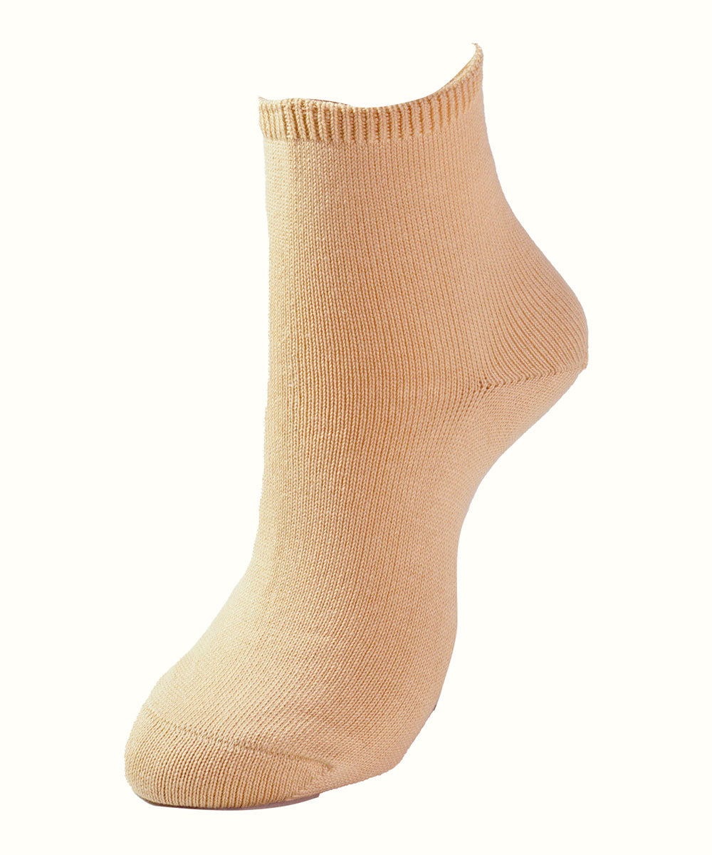 Loose-fitting socks, short length, cotton blend