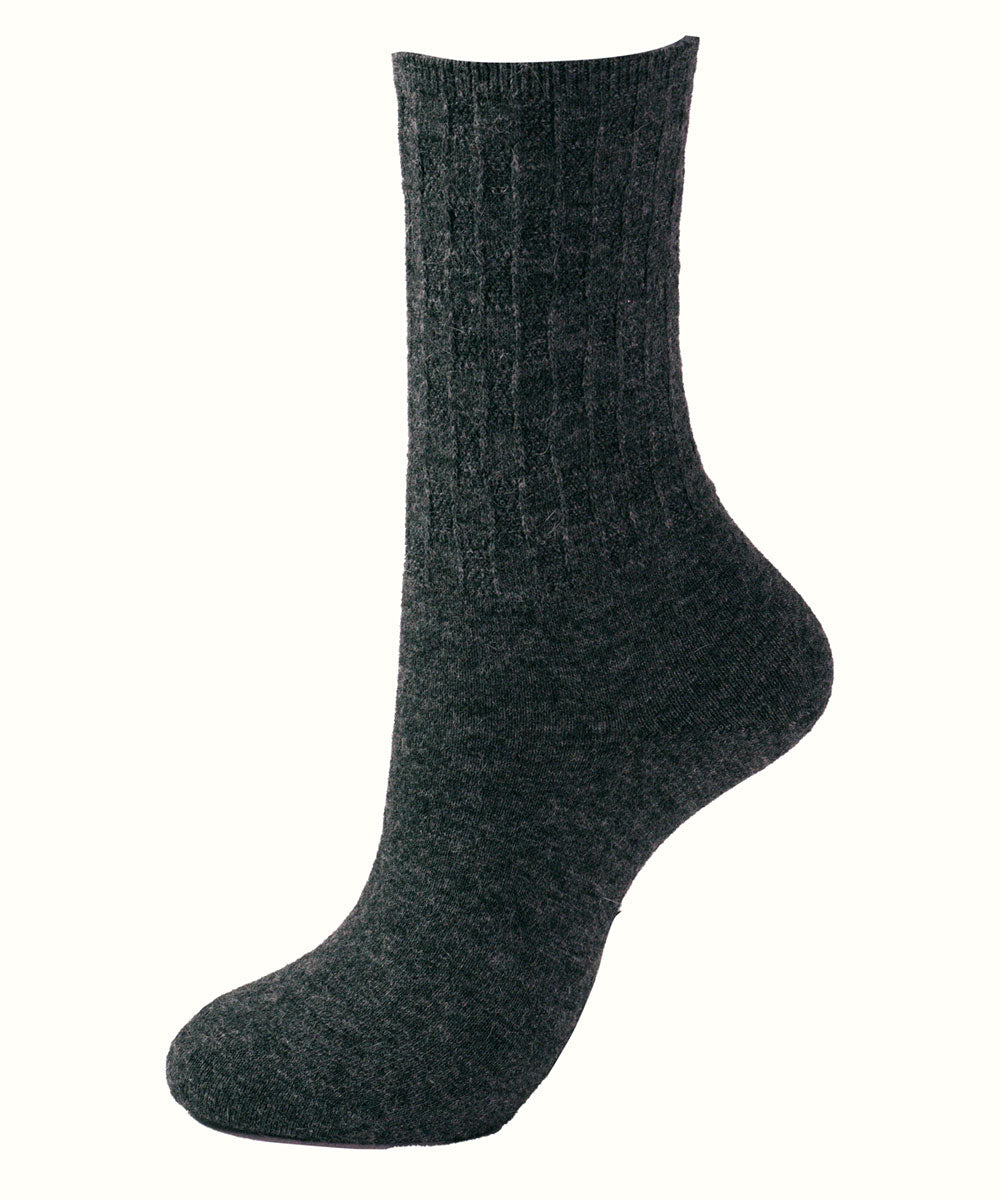 Puffy pattern angora blend socks