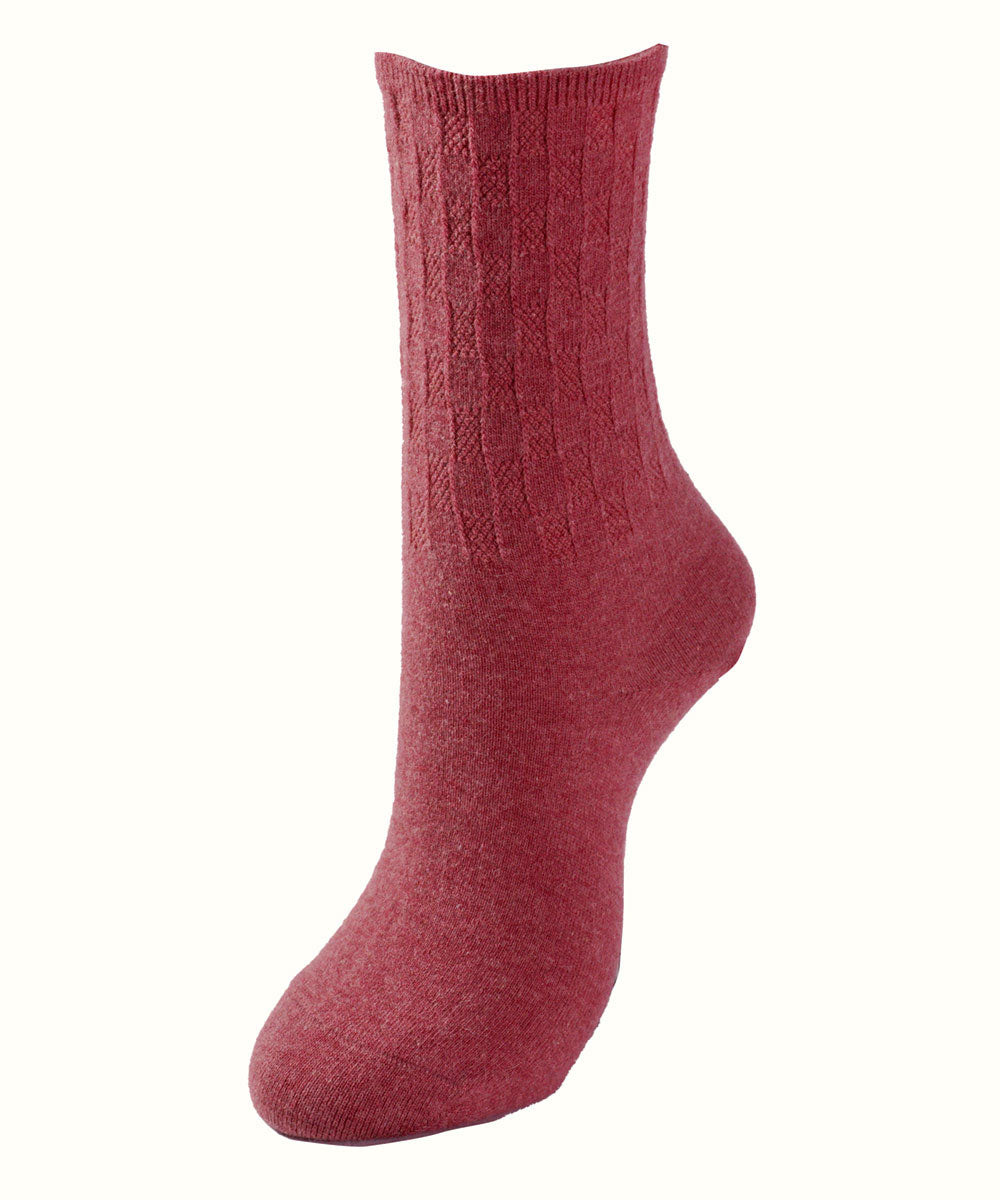 Puffy pattern angora blend socks