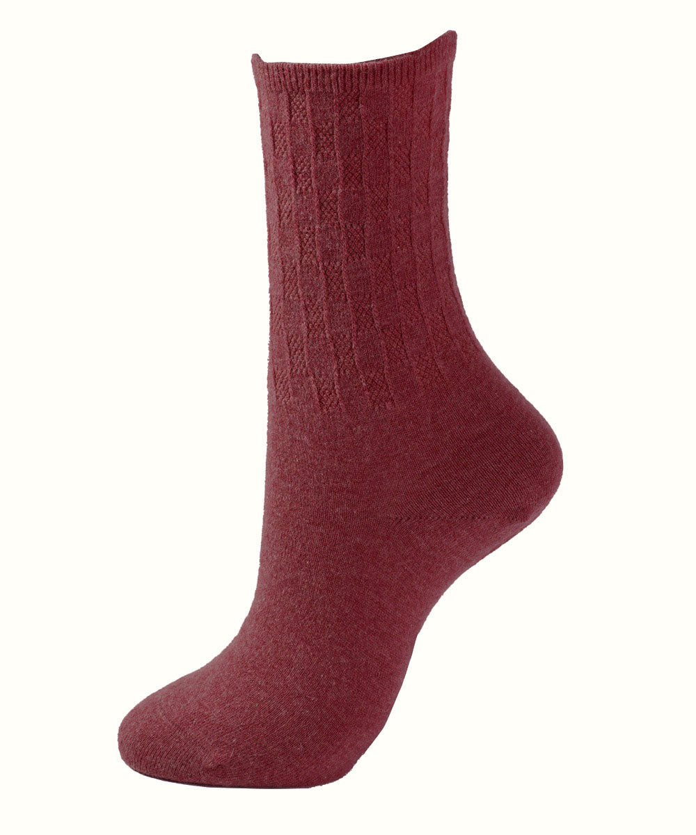 Puffy pattern angora blend socks