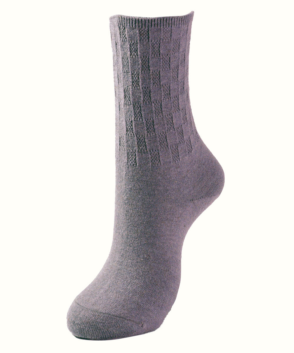 Puffy pattern angora blend socks