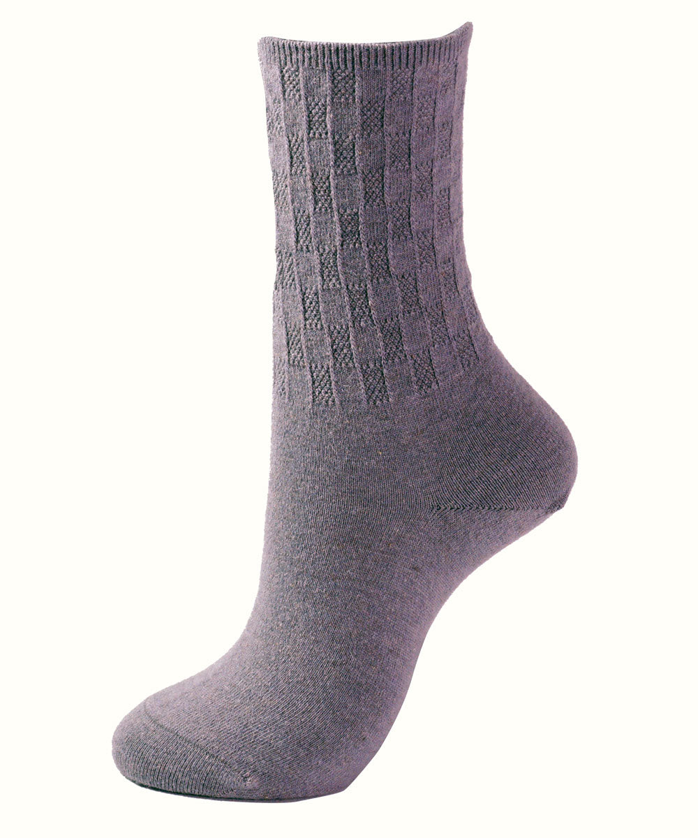 Puffy pattern angora blend socks