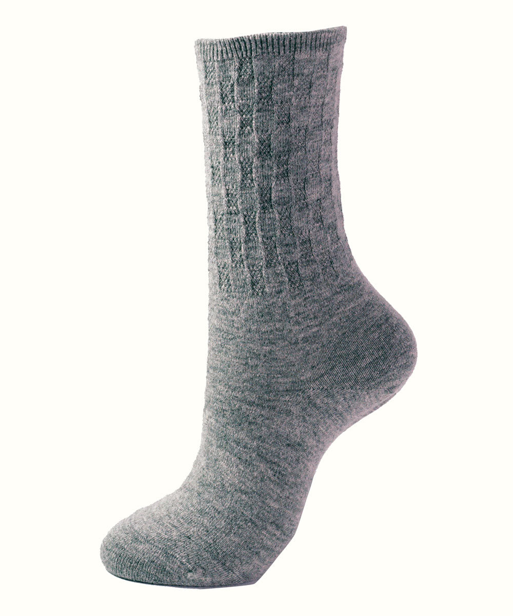 Puffy pattern angora blend socks