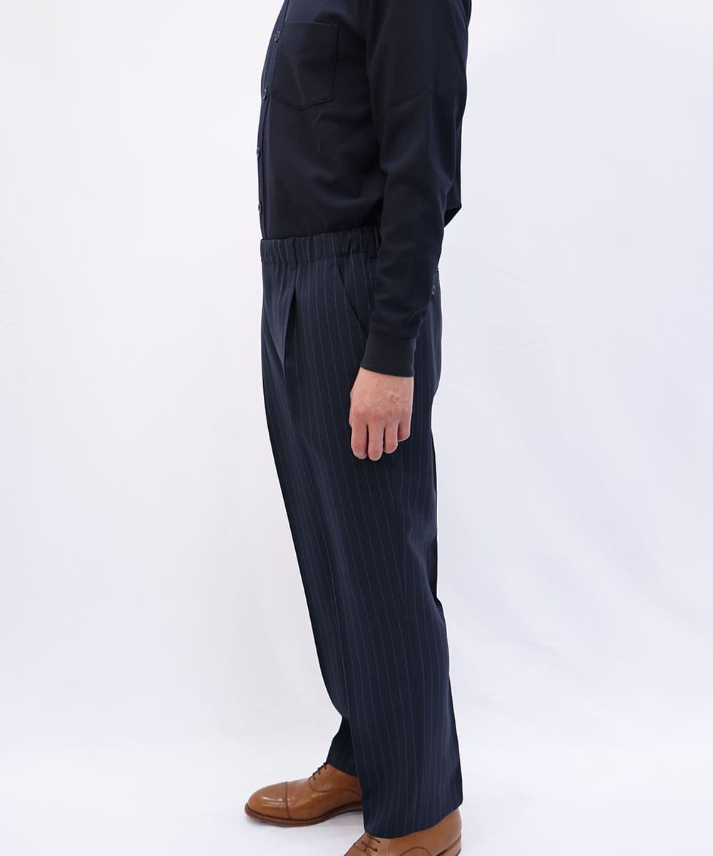 [Washable] Men's functional pants, striped