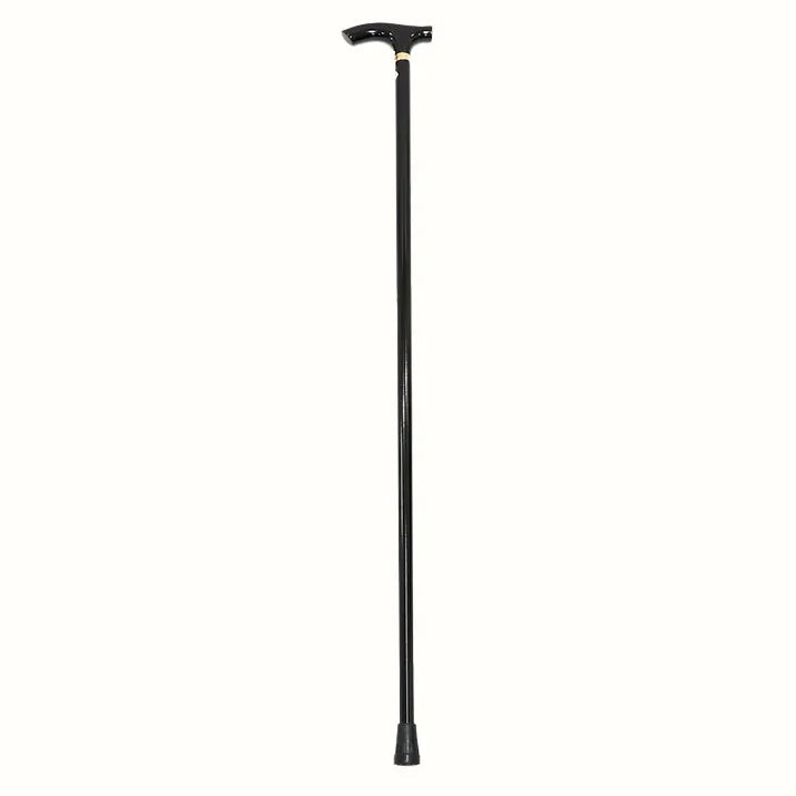 Wooden walking stick, T-shaped, Black