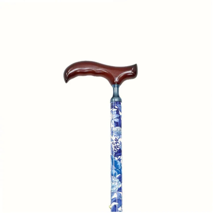 [Stretchable/All-over Pattern] Stylish Vintage Floral Stretchable Walking Stick