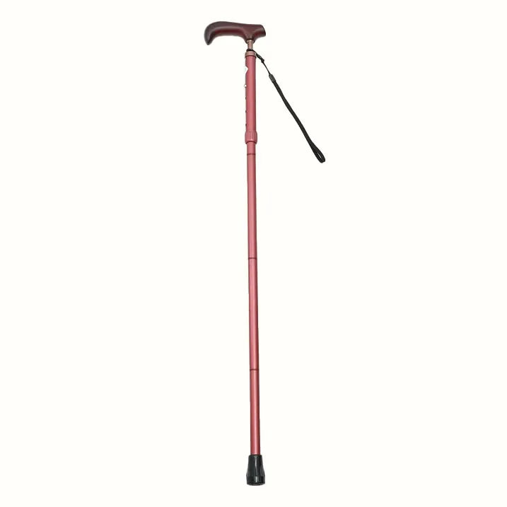 Easy-to-grip walking stick, extendable and foldable