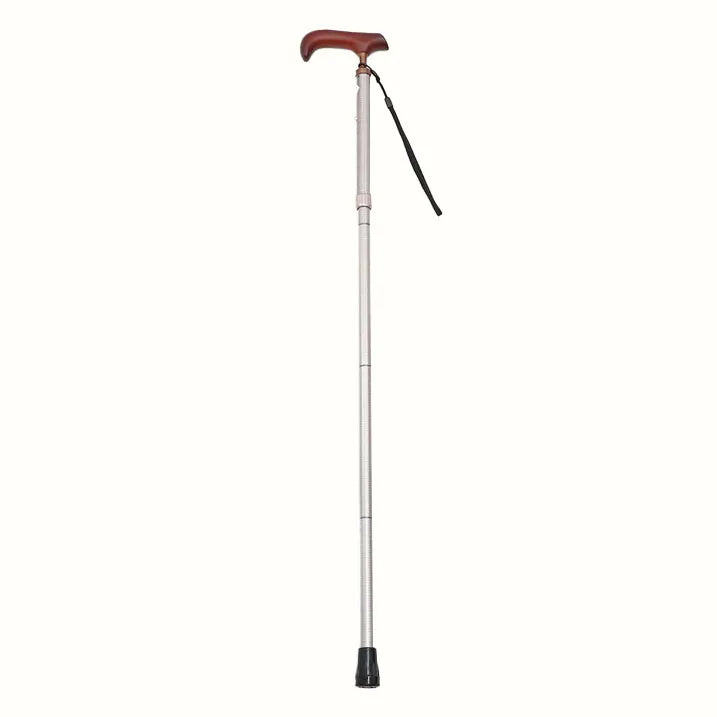 Easy-to-grip walking stick, extendable and foldable, long