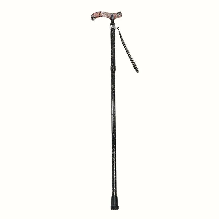 Elegant walking stick with lace floral pattern