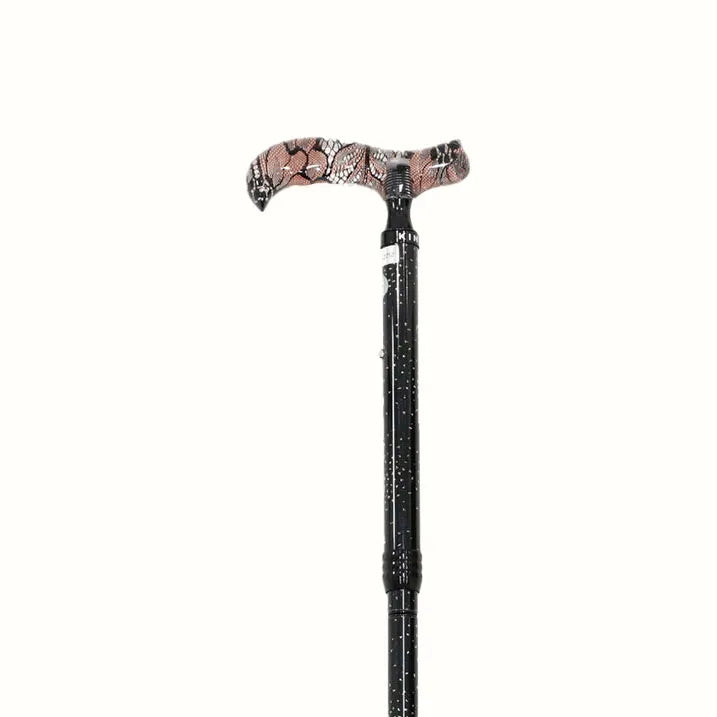 Elegant walking stick with lace floral pattern