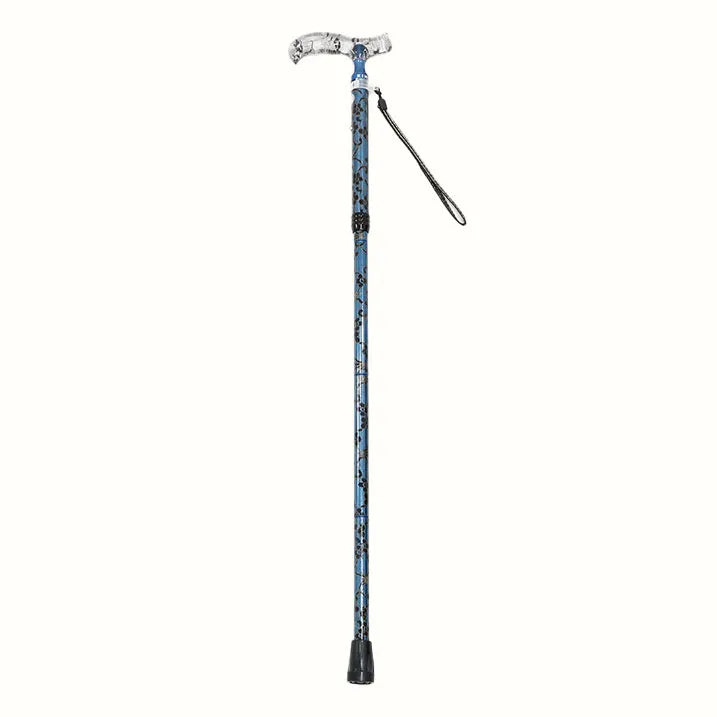 Elegant walking stick with lace floral pattern