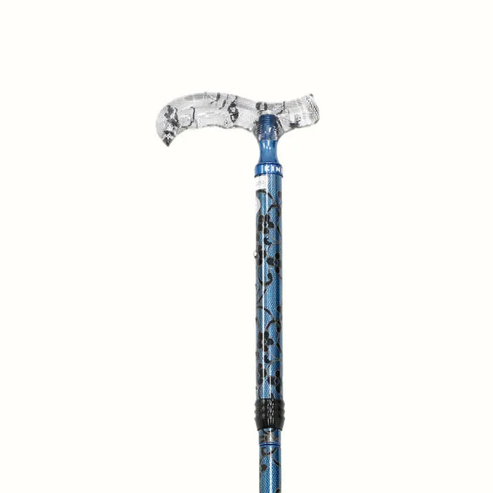 Elegant walking stick with lace floral pattern