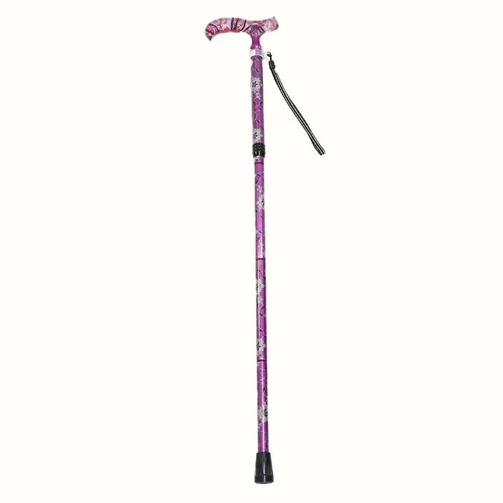 Elegant walking stick with lace floral pattern