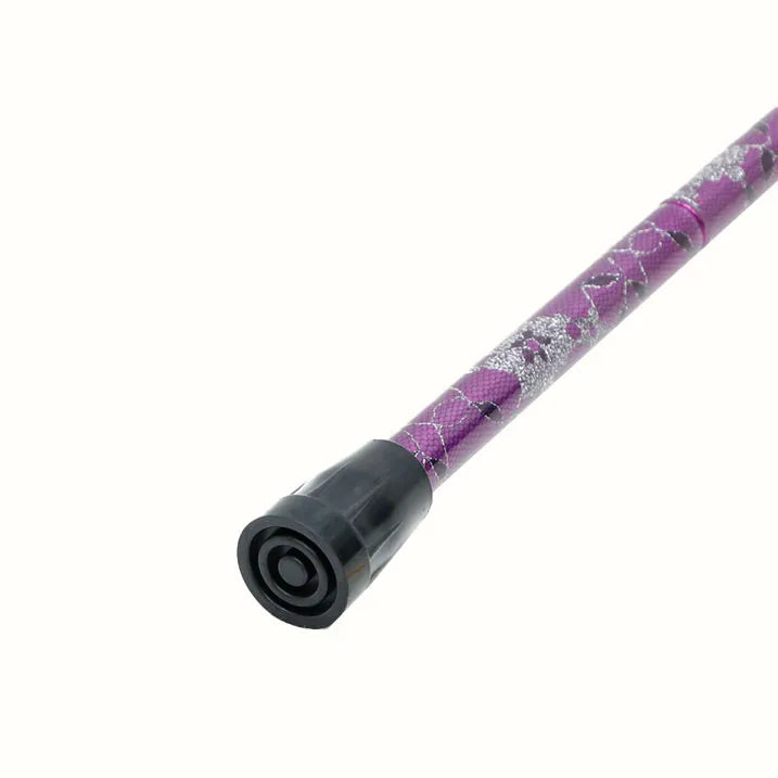 Elegant walking stick with lace floral pattern