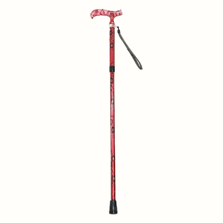 Elegant walking stick with lace floral pattern