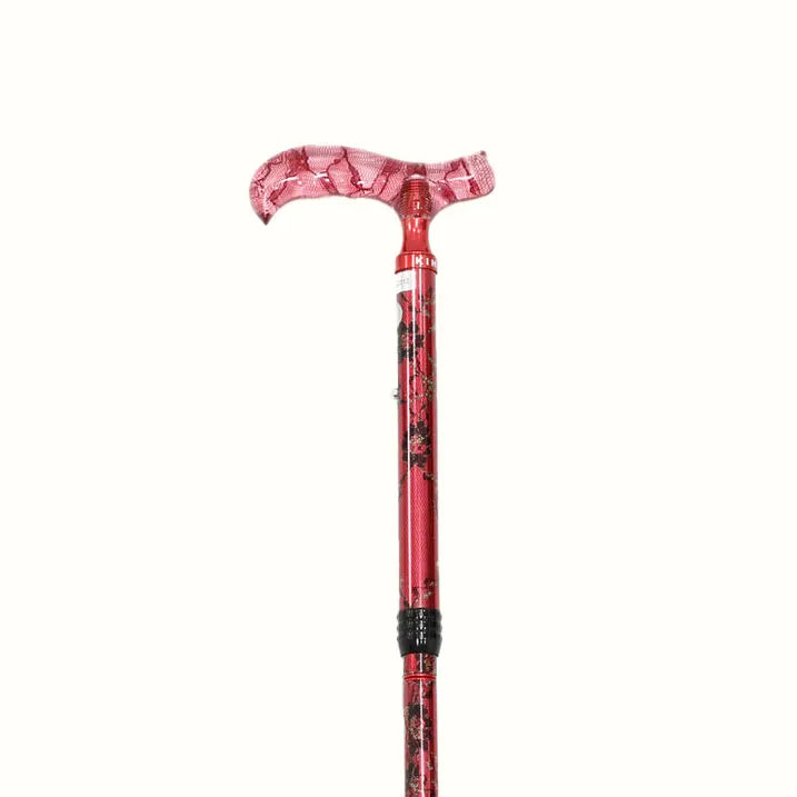 Elegant walking stick with lace floral pattern