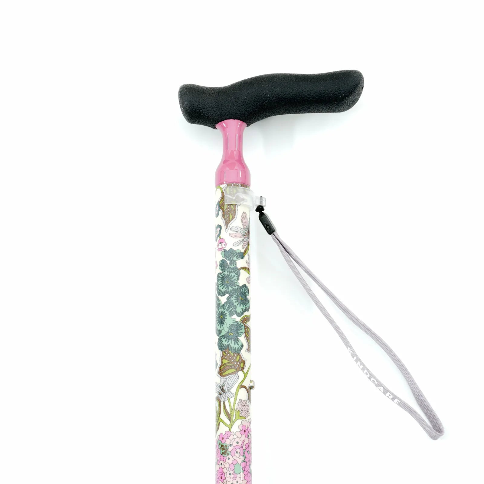 【自立・伸縮・可動式】４点オペレーションステッキ リバティプリント Edna