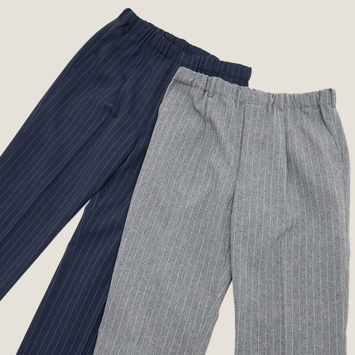 [Washable] Men's functional pants, striped