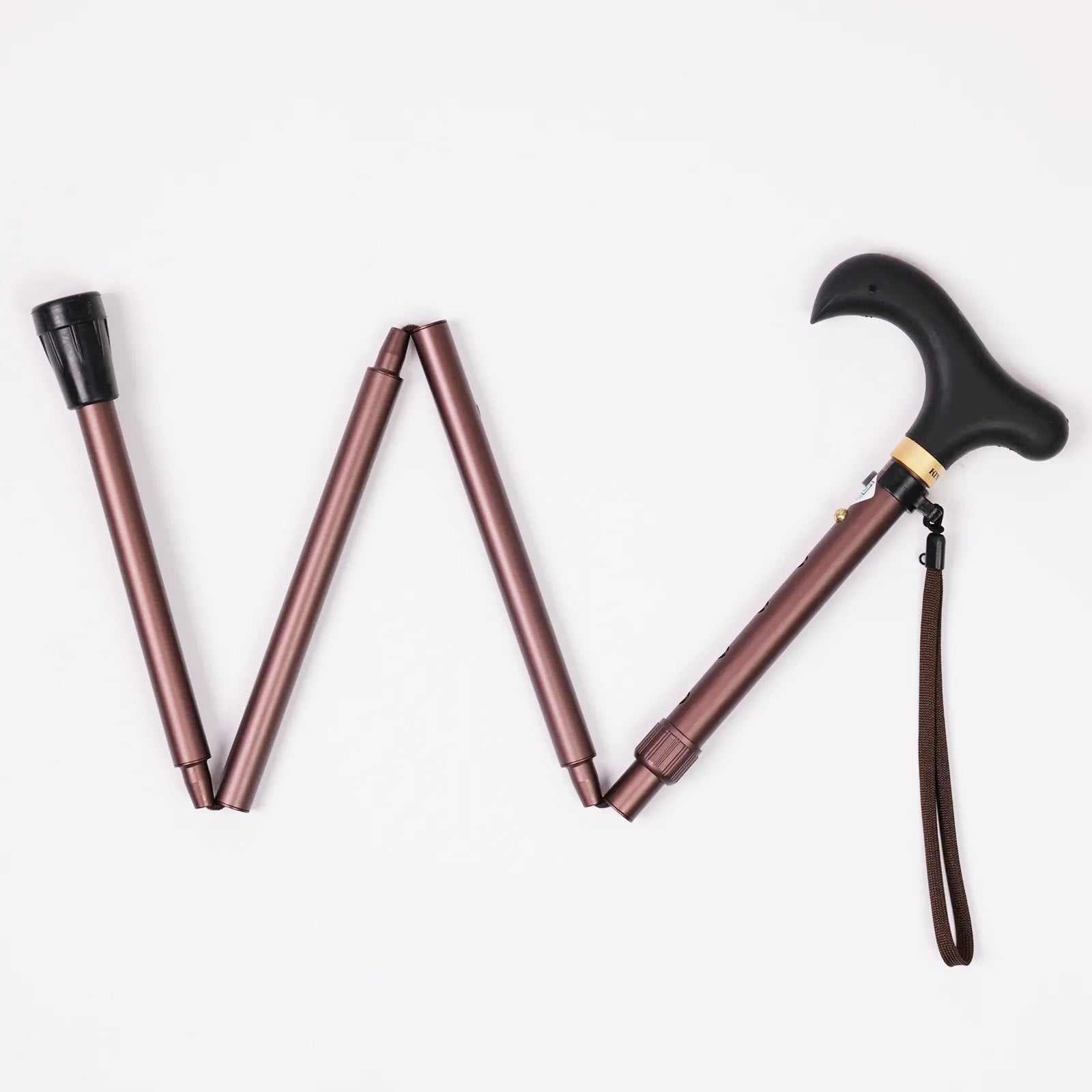 【伸縮＆折りたたみ・無地】とってもステッキ やわらかグリップ 伸縮折りたたみ