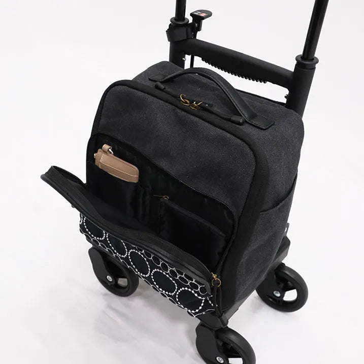 【多機能ポケット】ドットエンブロイダリー ミニスクエア　横押カート