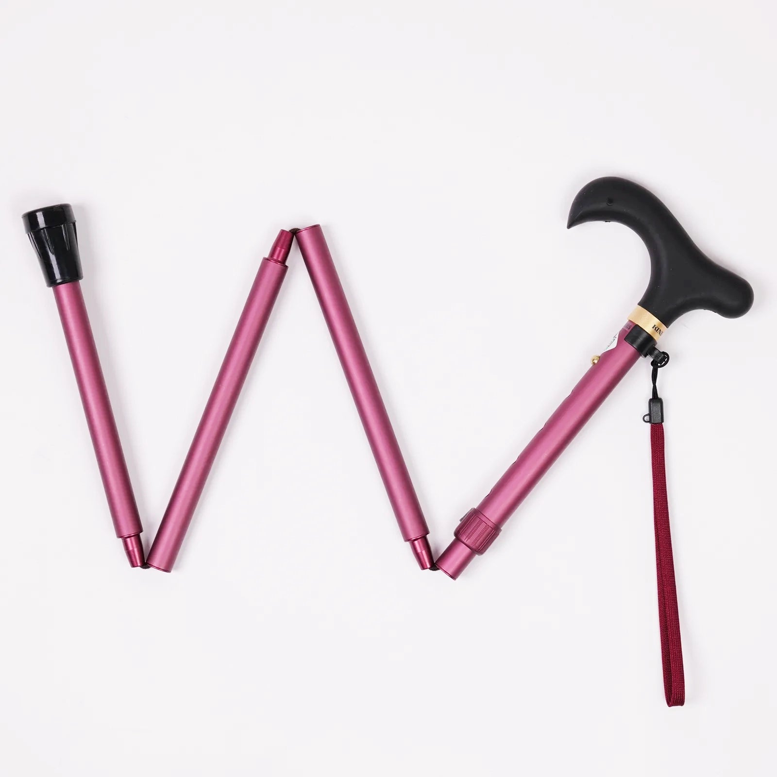 【伸縮＆折りたたみ・無地】とってもステッキ やわらかグリップ 伸縮折りたたみ