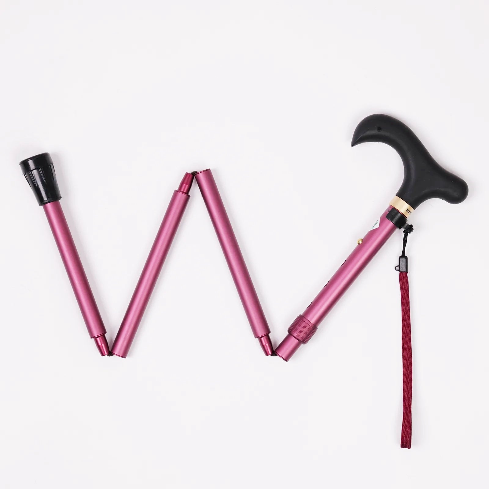 【伸縮＆折りたたみ・無地】とってもステッキ やわらかグリップ 伸縮折りたたみ