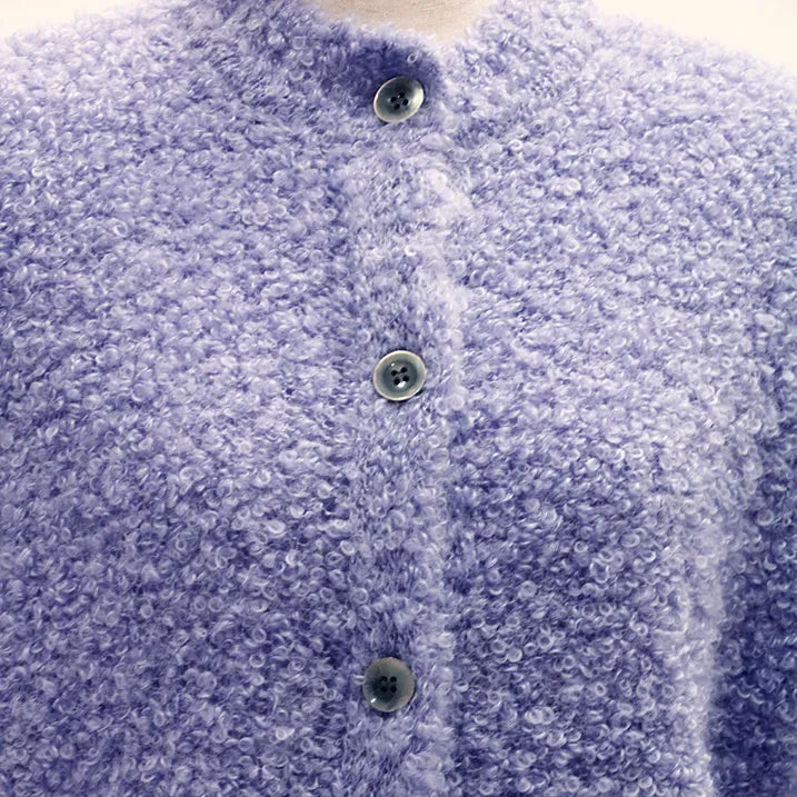 [Lightweight and gentle on the body] Knit boucle shoulder vest