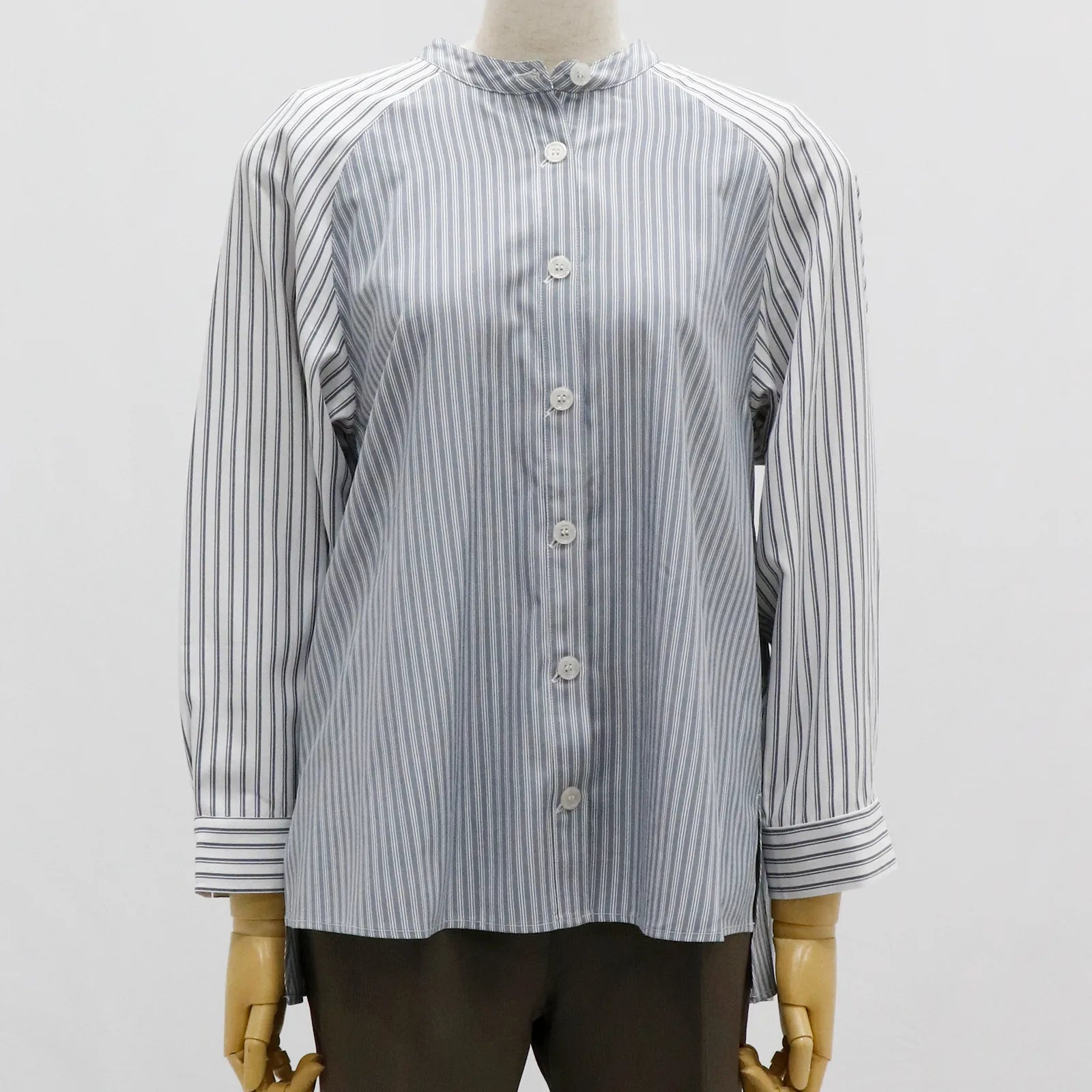 【リズム感のあるストライプが印象的】ブロッキングストライプシャツ