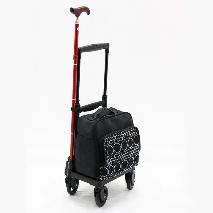 【多機能ポケット】ドットエンブロイダリー ミニスクエア　横押カート