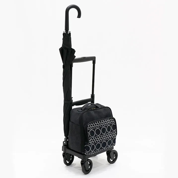 【多機能ポケット】ドットエンブロイダリー ミニスクエア　横押カート