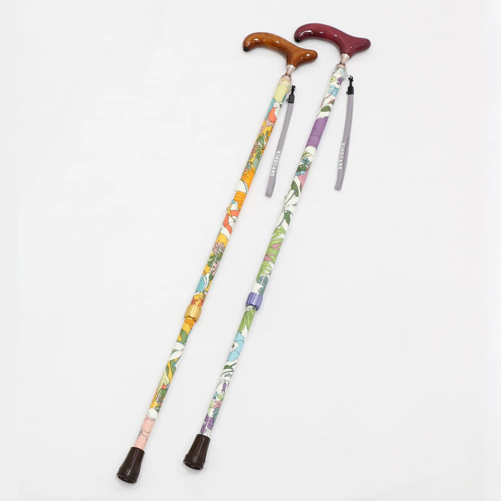 【伸縮・総柄】リバティ 伸縮カラーハンドルステッキ